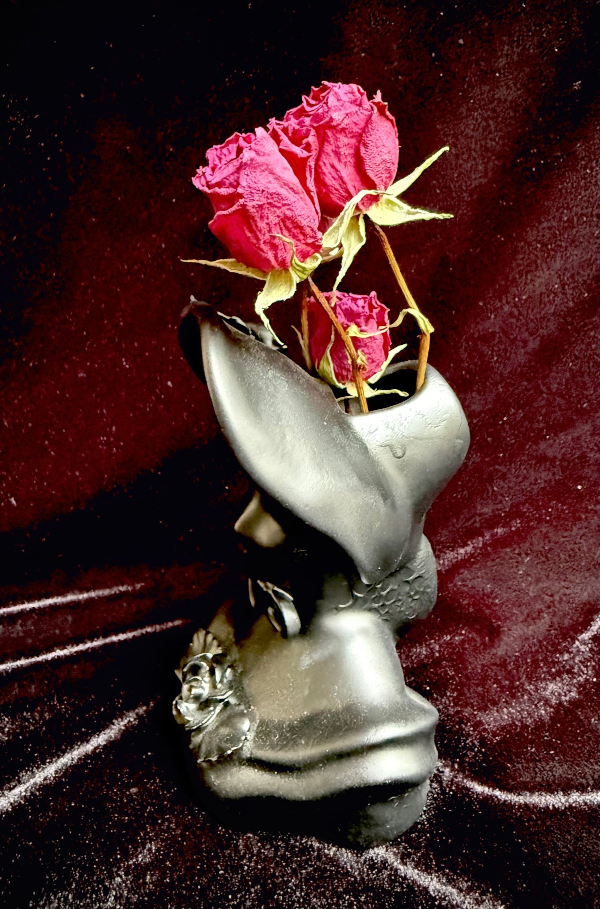 Mourning Lady Vintage Bust Vase