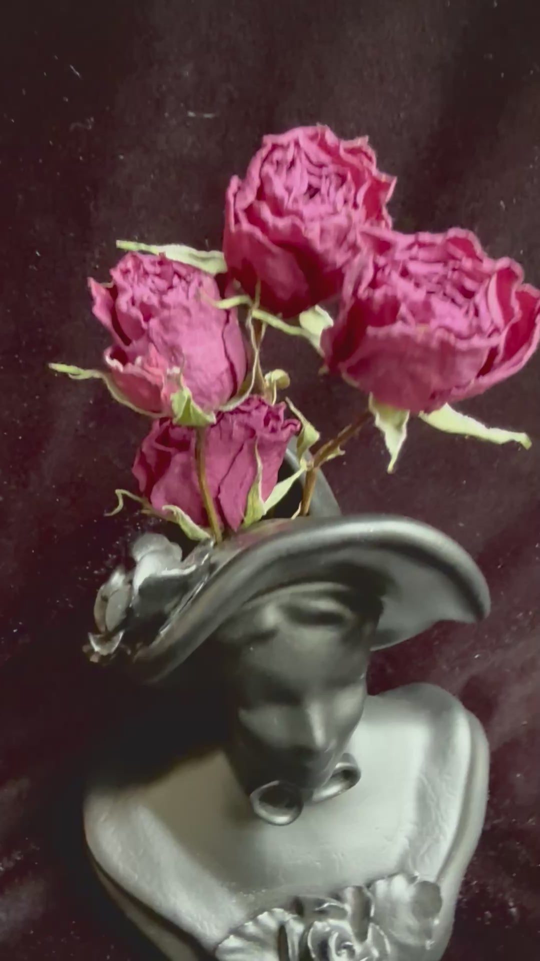 Mourning Lady Vintage Bust Vase